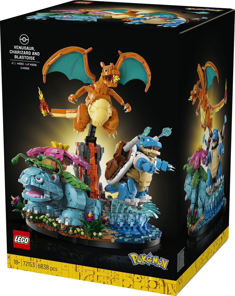 LEGO Pokémon 72153 Venusaur, Charizard i Blastoise
